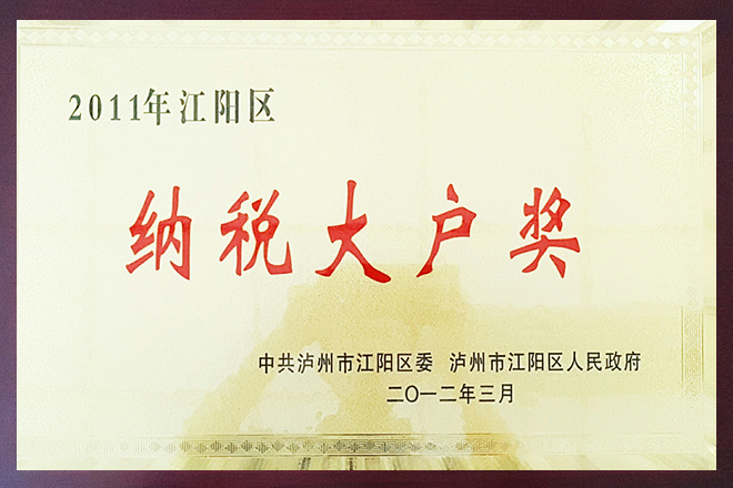 2011年江陽區(qū)納稅大戶獎